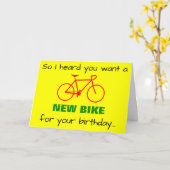 「だから、誕生日に新しい自転車が欲しいって聞いたわ」 カード (黄色い花)