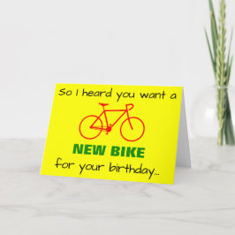 「だから、誕生日に新しい自転車が欲しいって聞いたわ」 カード