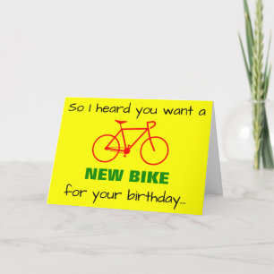 「だから、誕生日に新しい自転車が欲しいって聞いたわ」 カード