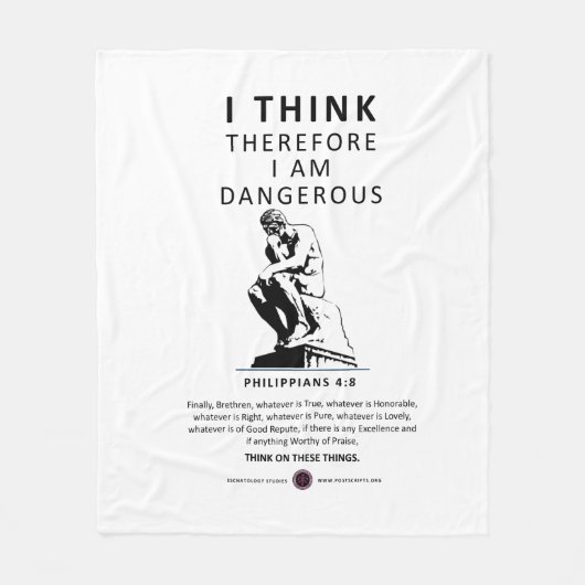 だか考えら危ないから フリースブランケット (正面)