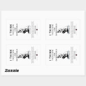 だか考えら危ないから 長方形シール (シート)