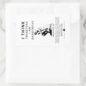 だか考えら危ないから 長方形シール (バッグ)