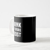 だか考えら私は政治に抵抗するFreethinker Sp コーヒーマグカップ (正面左)