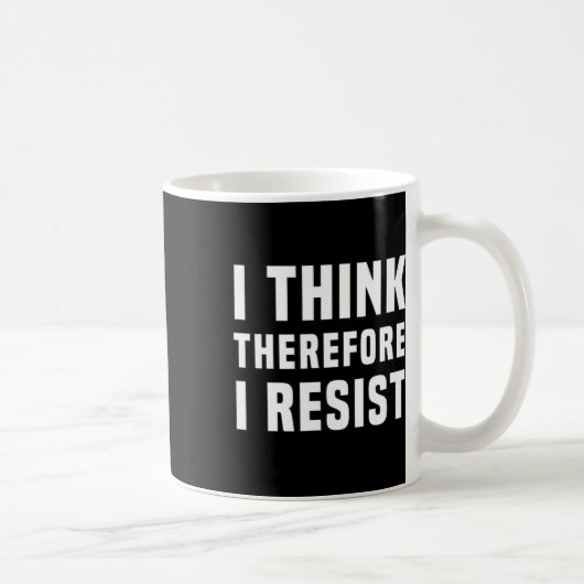 だか考えら私は政治に抵抗するFreethinker Sp コーヒーマグカップ (右)