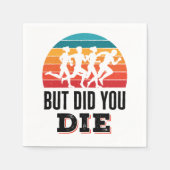 だが君はマラソンおもしろい走ランニングで死んだのか スタンダードカクテルナプキン (正面)