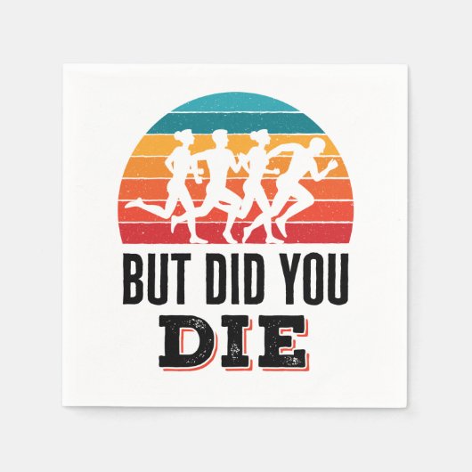だが君はマラソンおもしろい走ランニングで死んだのか スタンダードカクテルナプキン (正面)