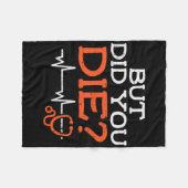 だが死んだのかおもしろいNナース フリースブランケット (正面(横))