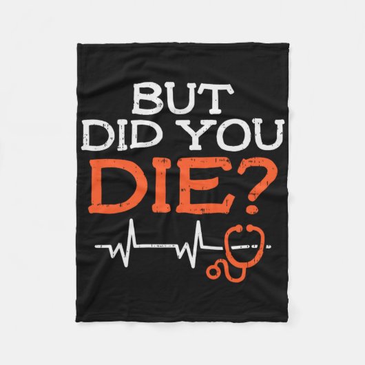 だが死んだのかおもしろいNナース フリースブランケット (正面)