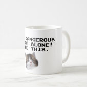 だけ行くことは危ないです取りますこの子ネコを コーヒーマグカップ (正面右)