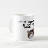 だけ行くことは危ないです取りますこの子ネコを コーヒーマグカップ (正面左)