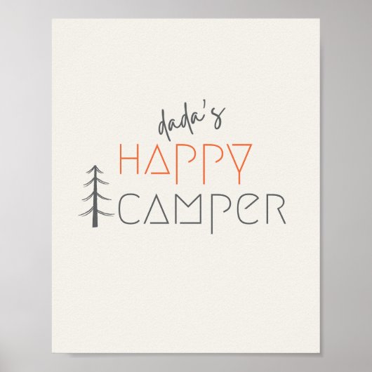 だだのはハッピーキャンパー。ポスター＆プリント ポスター (正面)