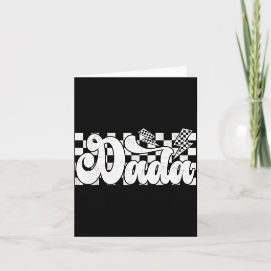 だだ ライトニング チェック 父の日 パパ 祖父 カード (正面)