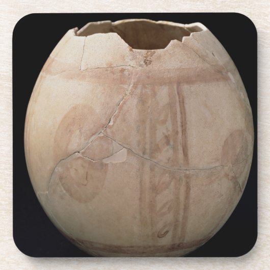 だちょうの卵はプイグdeからのつぼの形で切れました コースター (正面)