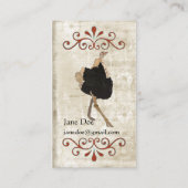 だちょうの白いヴィンテージの名刺 名刺 (裏面)