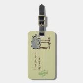 だちょうの隠れること ラゲッジタグ (正面縦)