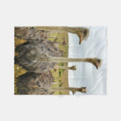 だちょうの鳥 フリースブランケット (正面(横))