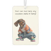 だぶだぶ服のダックスフント カーエアーフレッシュナー (裏面)