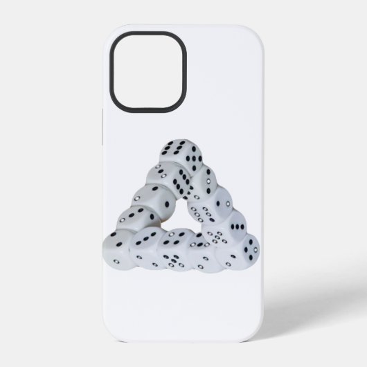 だまし絵のサイコロ iPhone/iPadケース iPhoneケース (裏面)