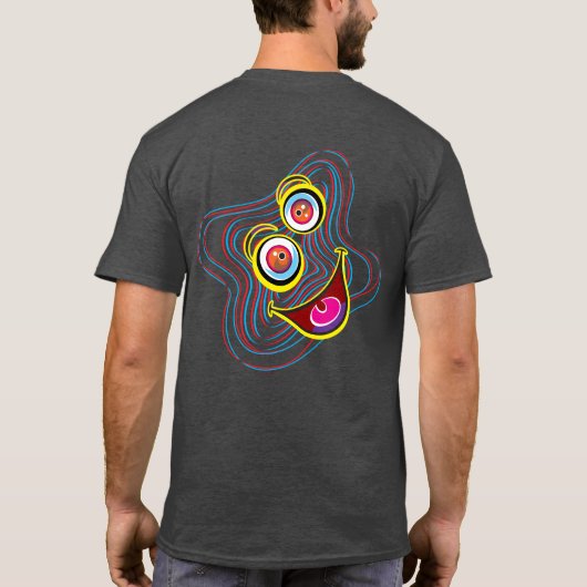 だまし絵の面白い目 Tシャツ (裏面)