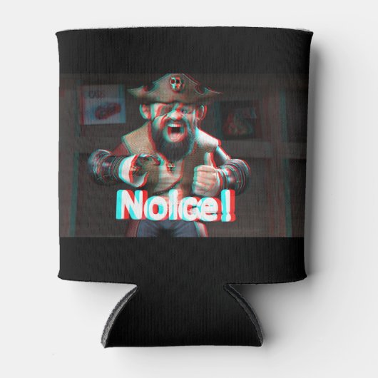 だめだ！バダスヒゲ3D 缶クーラー (正面)