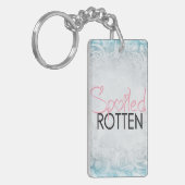 だめにされた腐ったピンクの白く黒く粋な態度 キーホルダー (正面左)