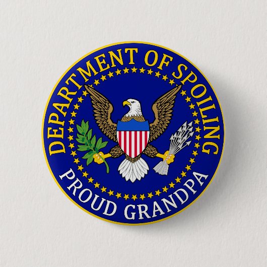 だめになることの部門-誇り高い祖父 缶バッジ (正面)