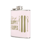 だらしない斜面でのウィンタースキーバチェロレッテパーティー フラスク (左)