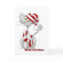 だらしない猫のクリスマスカード