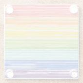 だらしない虹のストライプ ガラスコースター (裏面)