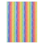 だらしない虹のストライプ テーブルクロス (正面)