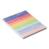だらしない虹のストライプ ノートパッド (アングル)