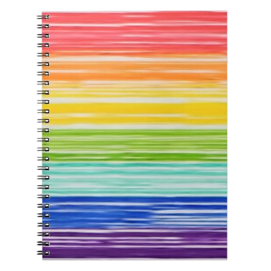 だらしない虹のストライプ ノートブック (正面)