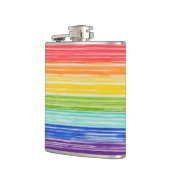 だらしない虹のストライプ フラスク (左)
