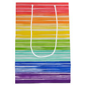 だらしない虹のストライプ ミディアムペーパーバッグ (裏面)