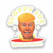 だらしのないジョー・バイデン反大統領 シール (正面)