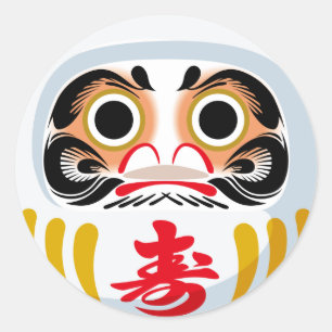 だるま伝統的日本の人形 ラウンドシール