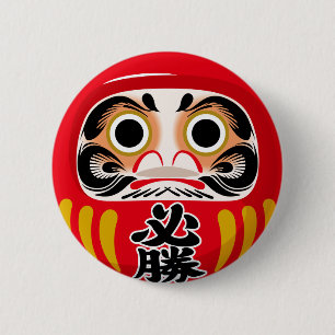 だるま伝統的日本の人形 缶バッジ