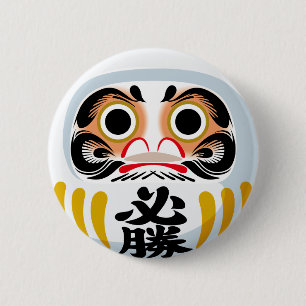 だるま伝統的日本の人形 缶バッジ