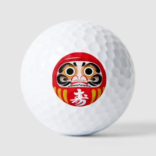 だるま(伝統的な日本の縁起物) ゴルフボール (正面)