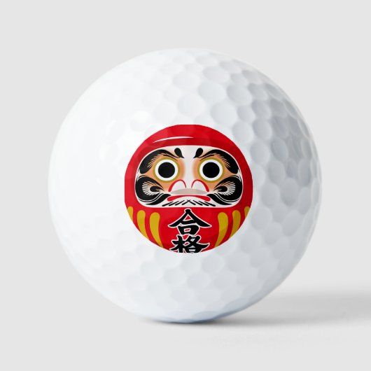 だるま(伝統的な日本の縁起物) ゴルフボール (正面)