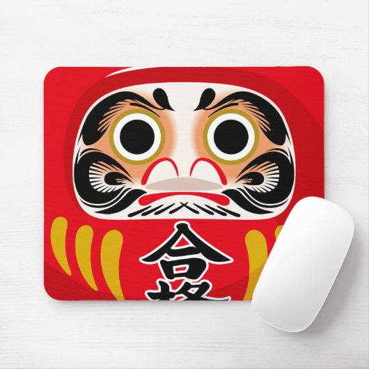 だるま(伝統的な日本の縁起物) マウスパッド (マウス)