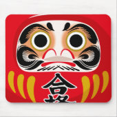 だるま(伝統的な日本の縁起物) マウスパッド (正面)
