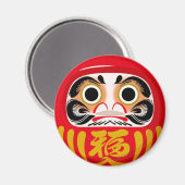 だるま(伝統的な日本の縁起物) マグネット (正面/裏面)