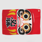 だるま(日本の伝統的なお守り) ゴルフタオル (横)