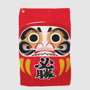 だるま(日本の伝統的なお守り) ゴルフタオル
