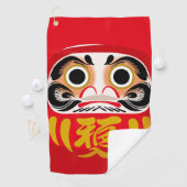 だるま(日本の伝統的な縁起物) ゴルフタオル (インサイチュ)