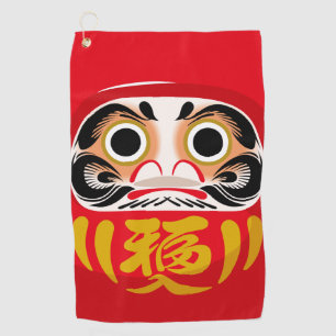 だるま(日本の伝統的な縁起物) ゴルフタオル