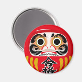 だるま（日本の伝統的な縁起物） マグネット (正面/裏面)