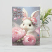 だれかうさぎがあなたを愛してるイースター フラット ホリデー カード (スタンド正面)