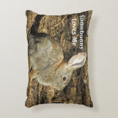 だれかが私を愛してる キュートな茶色のウサギの写真 自然 アクセントクッション (正面(垂直))